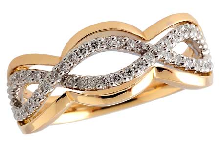 14K Two-Tone Diamond Anniversary Band