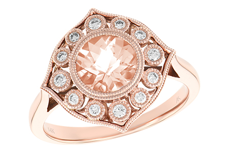 14K Rose Gold Morganite Ring