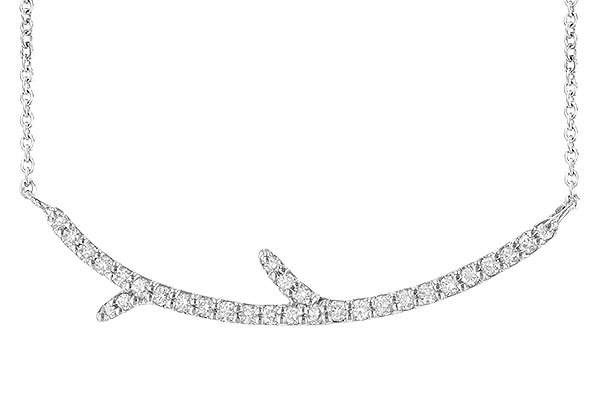 14K White Gold Diamond Necklace