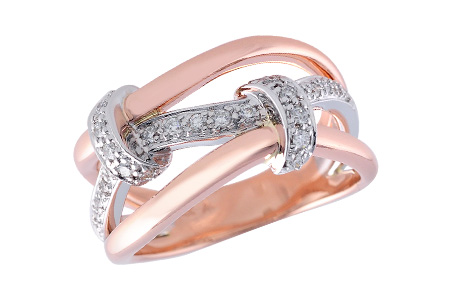 14K Rose Gold Diamond Anniversary Band