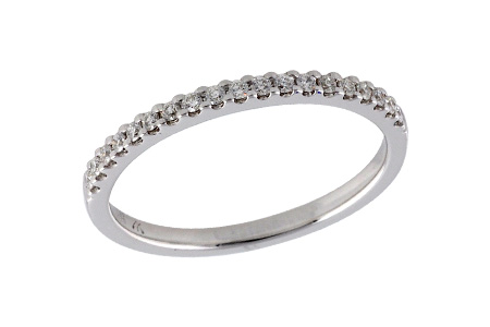 14K White Gold Diamond Anniversary Band