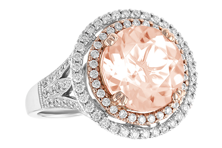 14K Two-Tone Morganite Ring