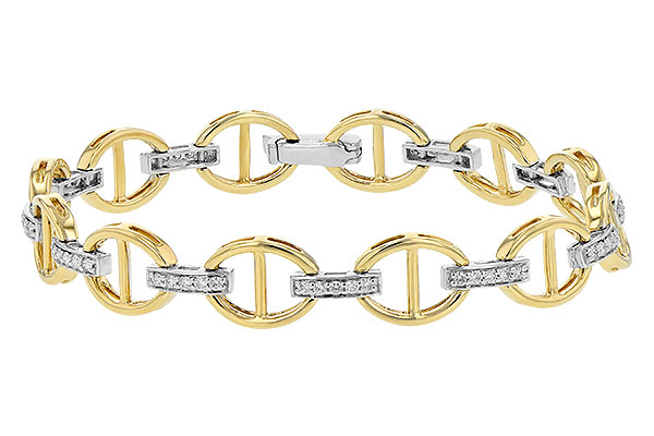 14K Two-Tone Diamond Bracelet