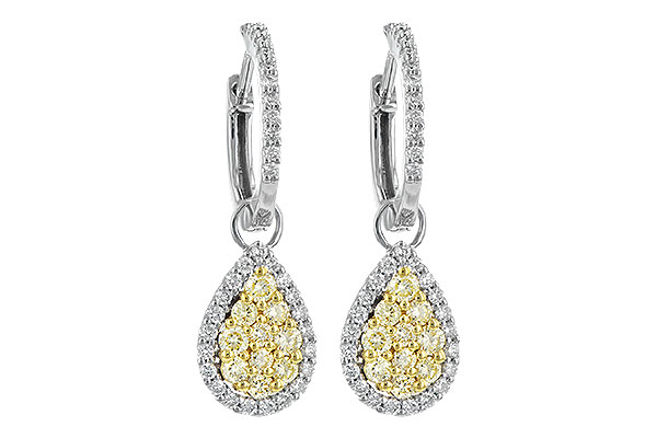 14K Two-Tone Diamond Earrings