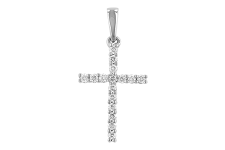14K White Gold Diamond Pendant