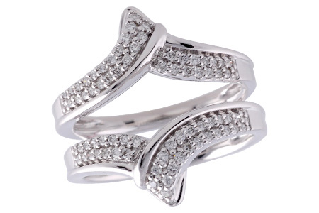 14K White Gold Diamond Ring Enhancer