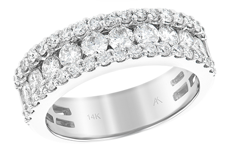 14K White Gold Diamond Anniversary Band