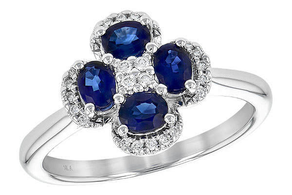 14K White Gold Sapphire Ring