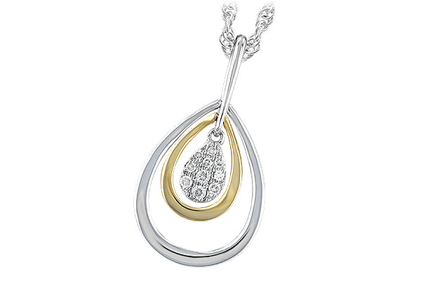 14K Two-Tone Diamond Necklace