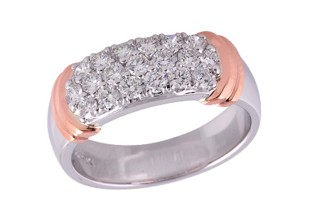 14K Two-Tone Diamond Anniversary Band