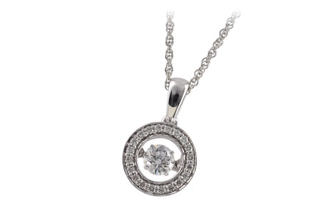 14K White Gold Diamond Necklace