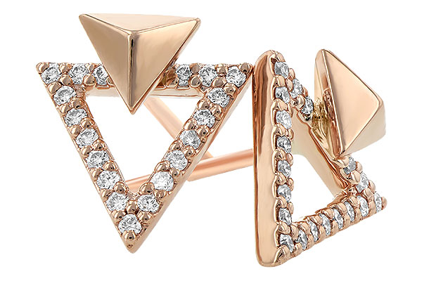 14K Rose Gold Diamond Earrings