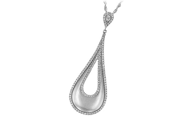 14K White Gold Diamond Necklace