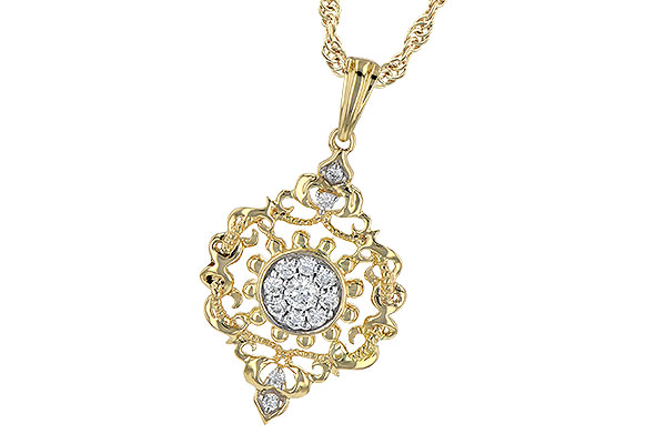14K Two-Tone Diamond Necklace
