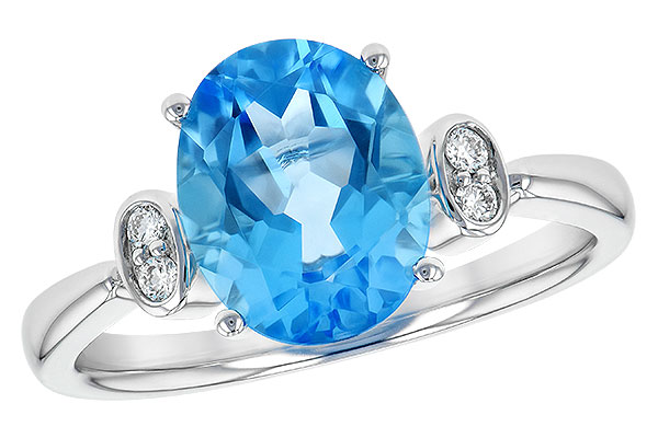 14K White Gold Topaz Ring