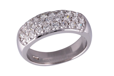 14K White Gold Diamond Anniversary Band