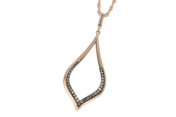 14K Rose Gold Diamond Necklace