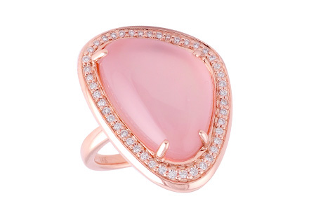 14K Rose Gold Quartz Ring
