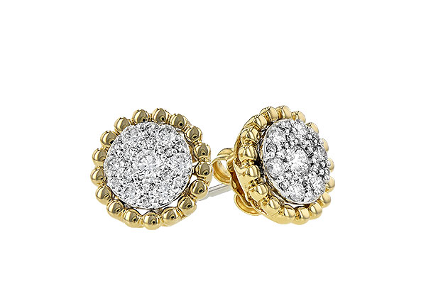 14K Two-Tone Diamond Earrings