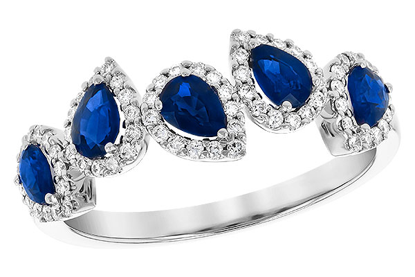 14K White Gold Sapphire Ring