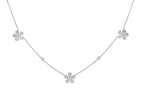 14K White Gold Diamond Necklace