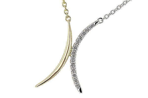14K Two-Tone Diamond Necklace