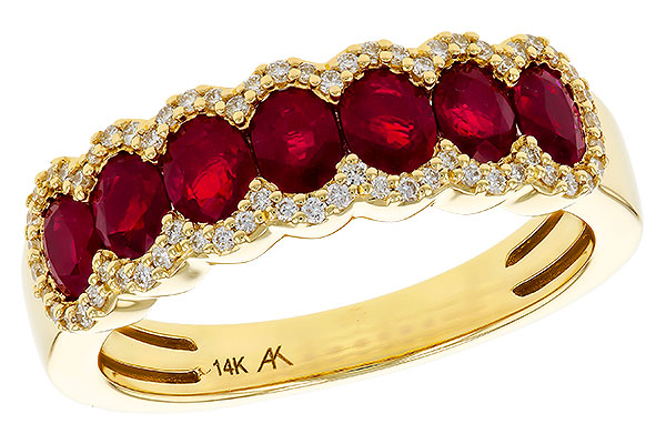 14K Yellow Gold Ruby Anniversary Band