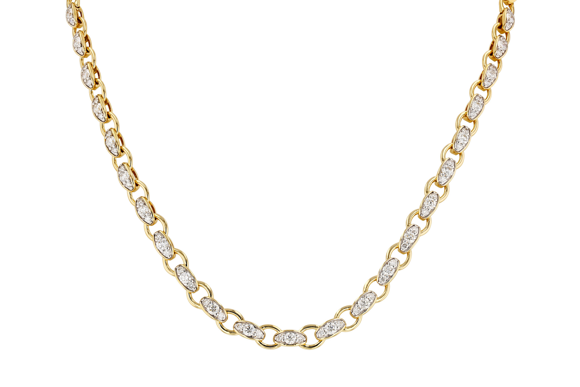14K Yellow Gold Diamond Necklace