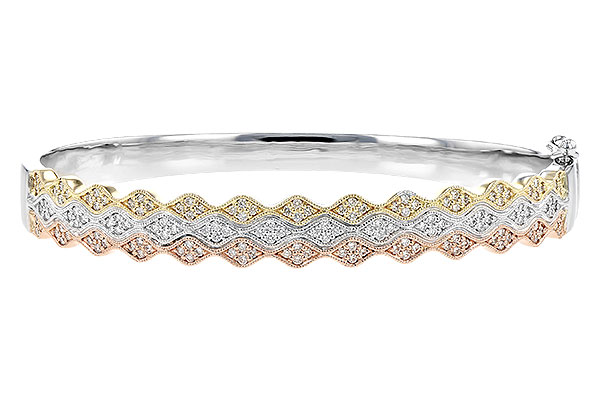 14K Tri-Color Diamond Bracelet