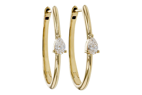 14K Yellow Gold Diamond Earrings