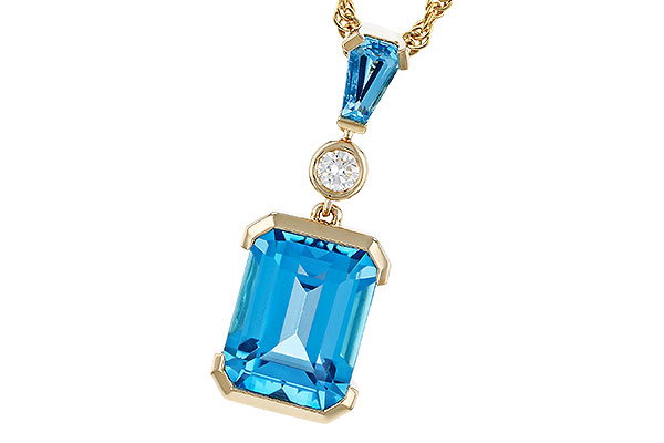 14K Yellow Gold Topaz Necklace