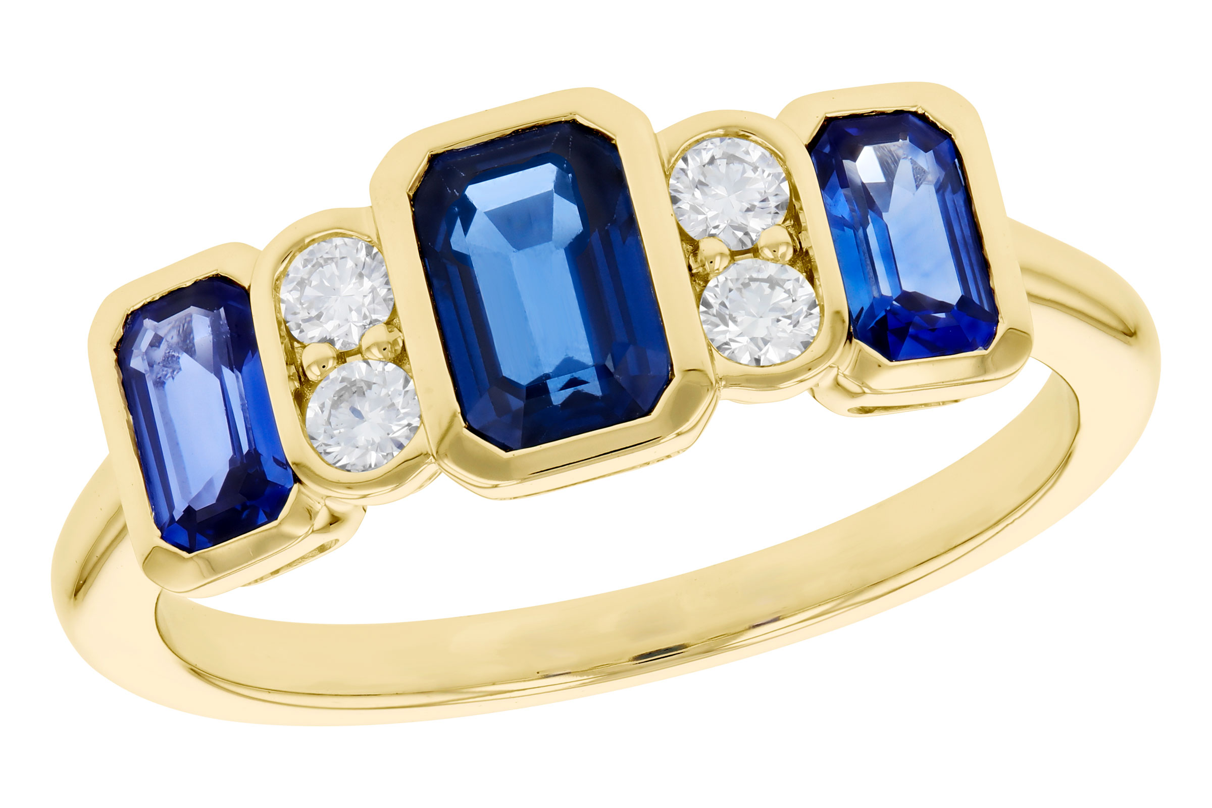 14K Yellow Gold Sapphire Ring