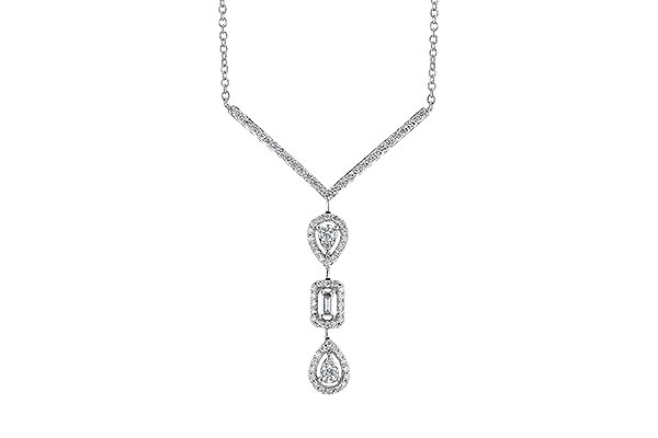 14K White Gold Diamond Necklace