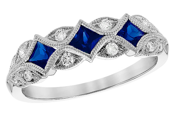 14K White Gold Sapphire Anniversary Band