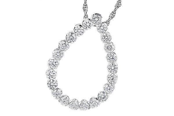 14K White Gold Diamond Necklace