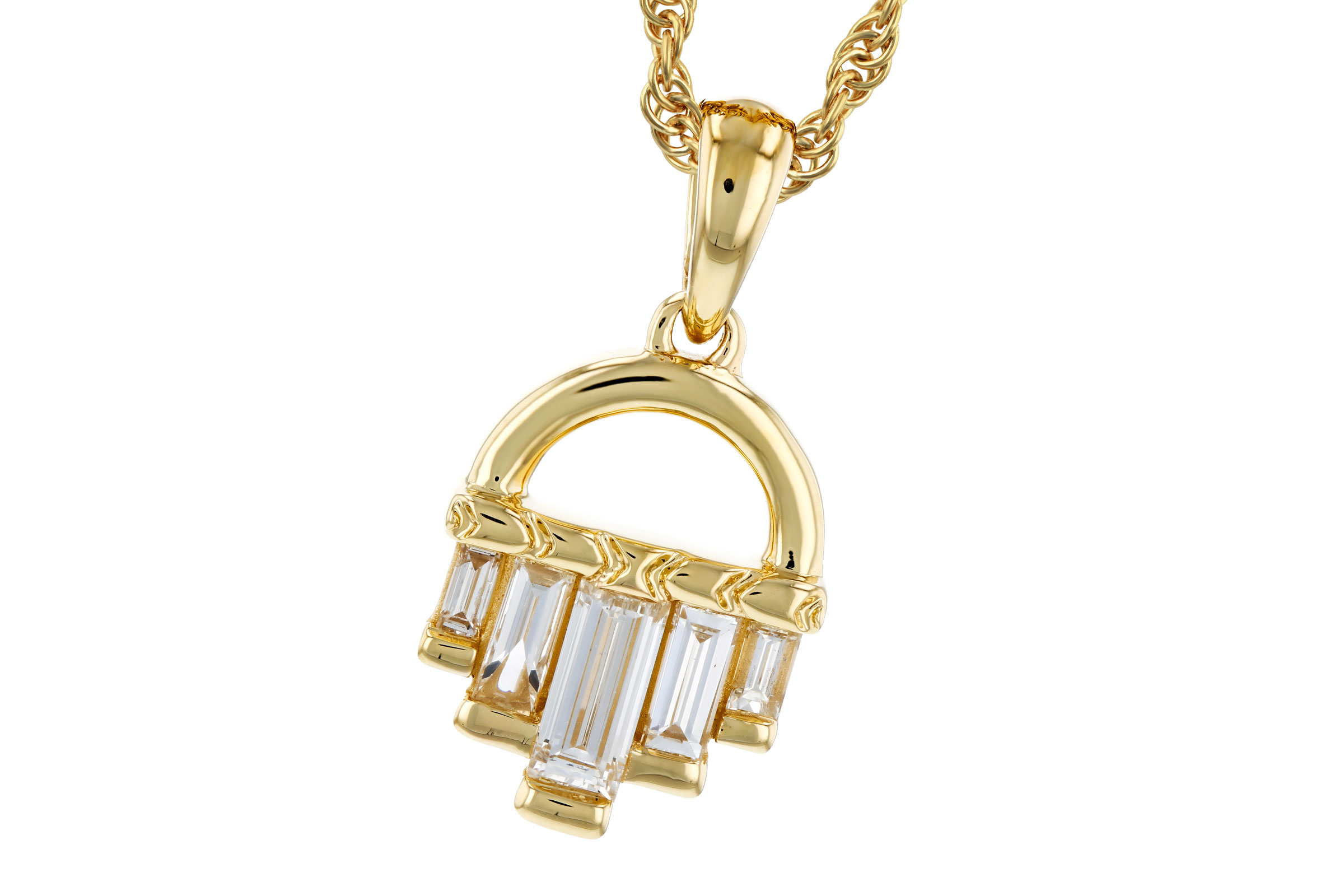 14K Yellow Gold Diamond Necklace
