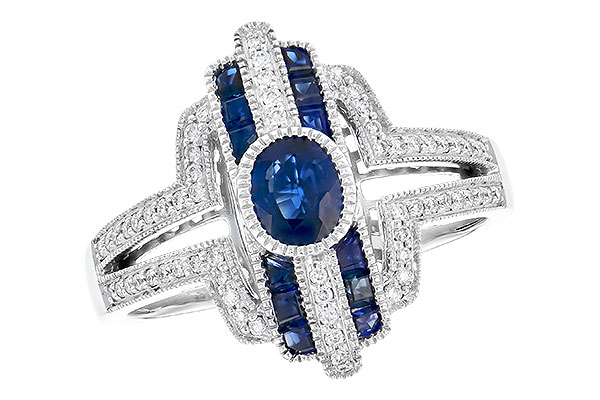 14K White Gold Sapphire Ring