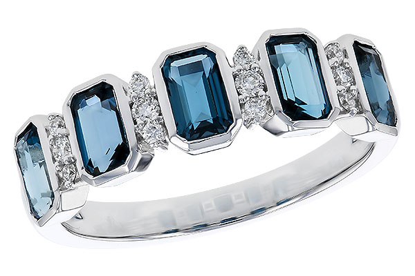 14K White Gold Topaz Ring
