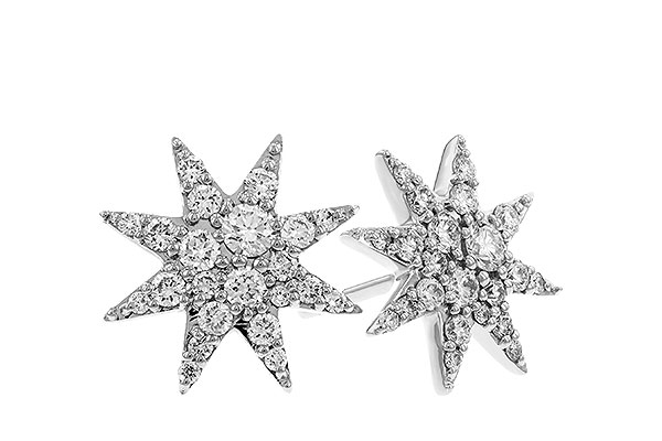 14K White Gold Diamond Earrings