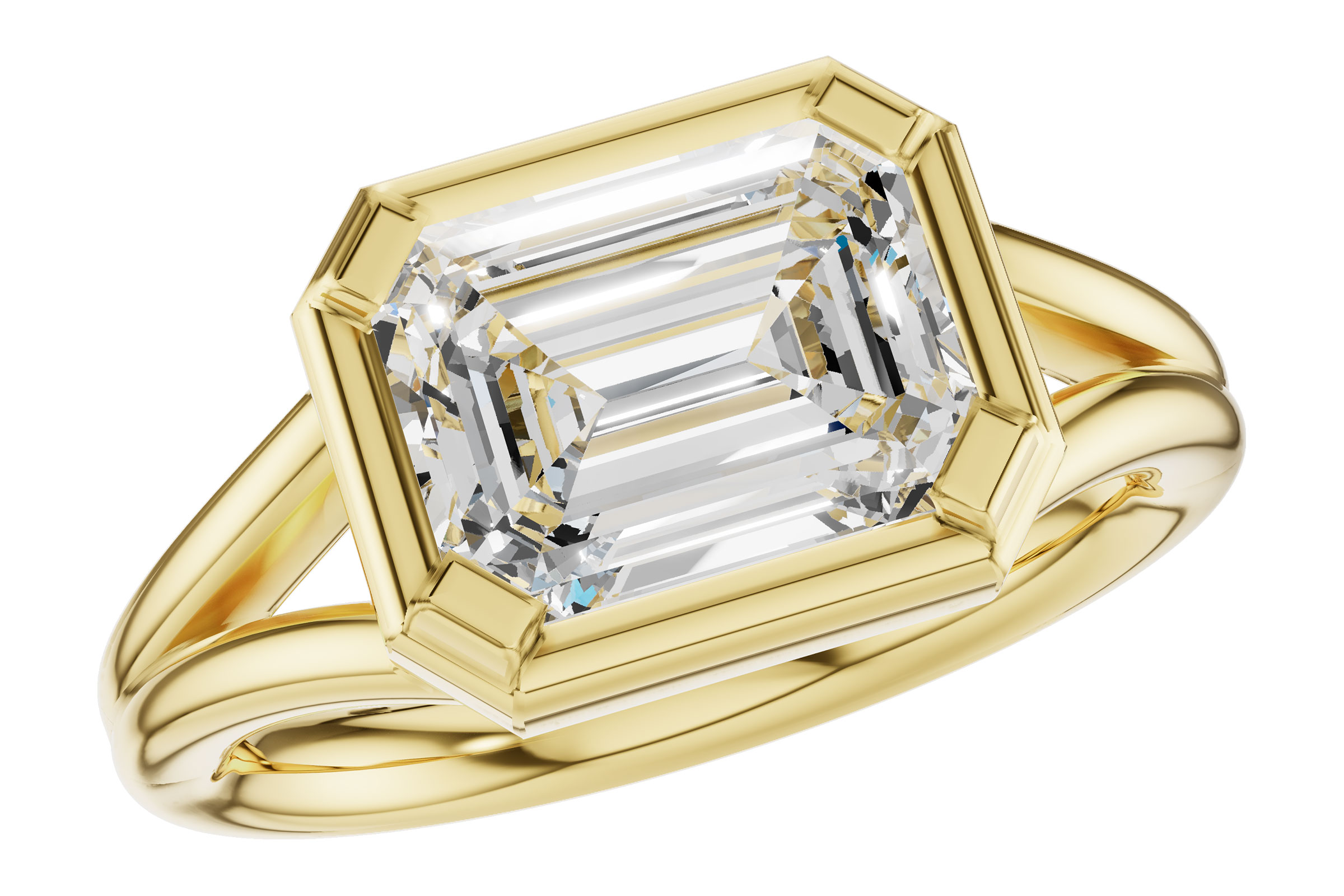 14K Yellow Gold Semi-Mount Ring