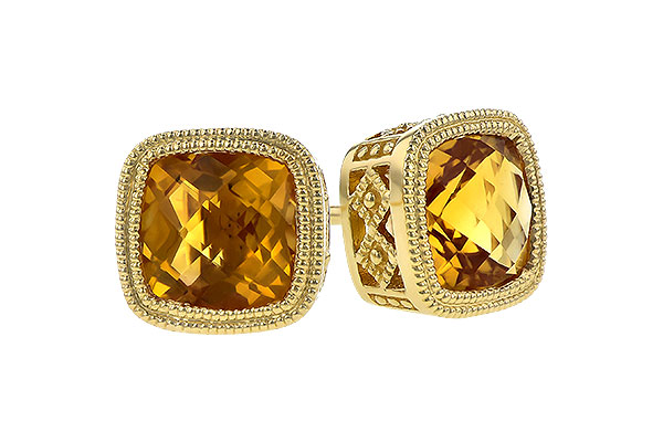 14K Yellow Gold Citrine Earrings