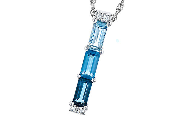 14K White Gold Topaz Necklace