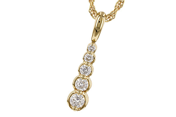 14K Yellow Gold Diamond Necklace