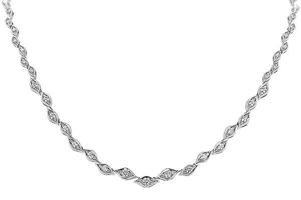 14K White Gold Diamond Necklace