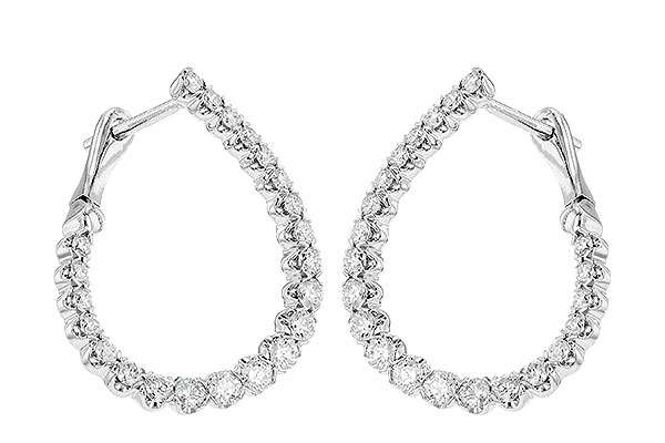 14K White Gold Diamond Earrings