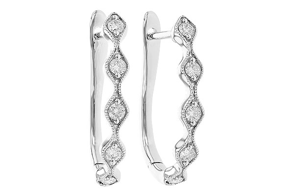 14K White Gold Diamond Earrings