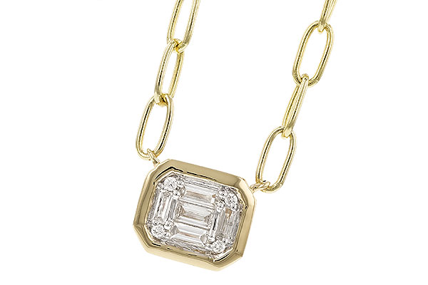 14K Yellow Gold Diamond Necklace