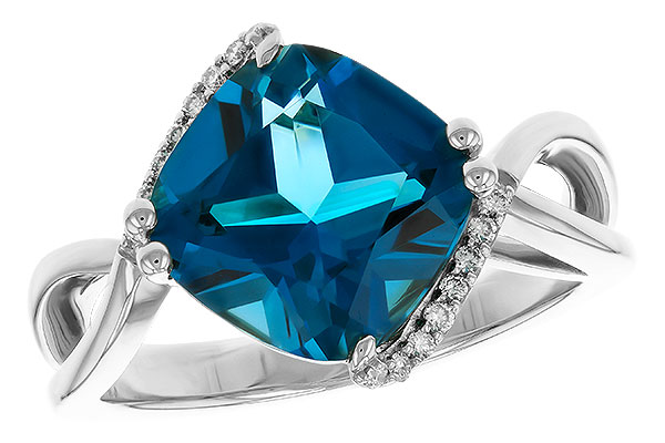 14K White Gold Topaz Ring