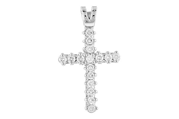 14K White Gold Diamond Pendant
