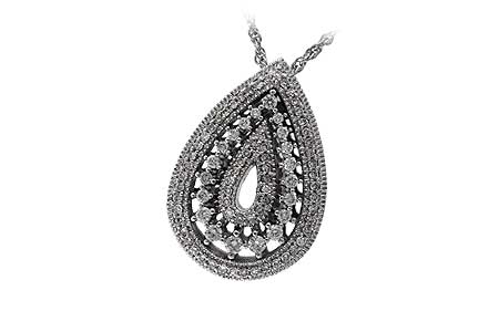 14K White Gold Diamond Necklace